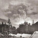 Owl’s Head Fire at the head of Franconia Brook, 1907, just four years prior to the Weeks Act. Photo taken from Camp 13. Photo: Society for the Protection of NH Forests archives.